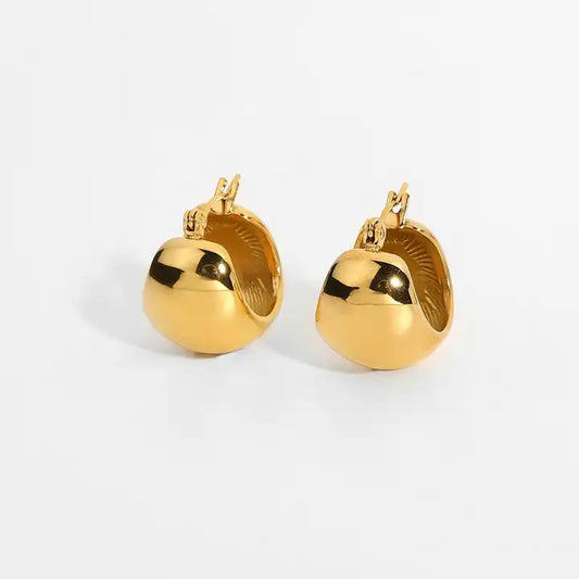 Petra Gold Finish Minimalist Earrings